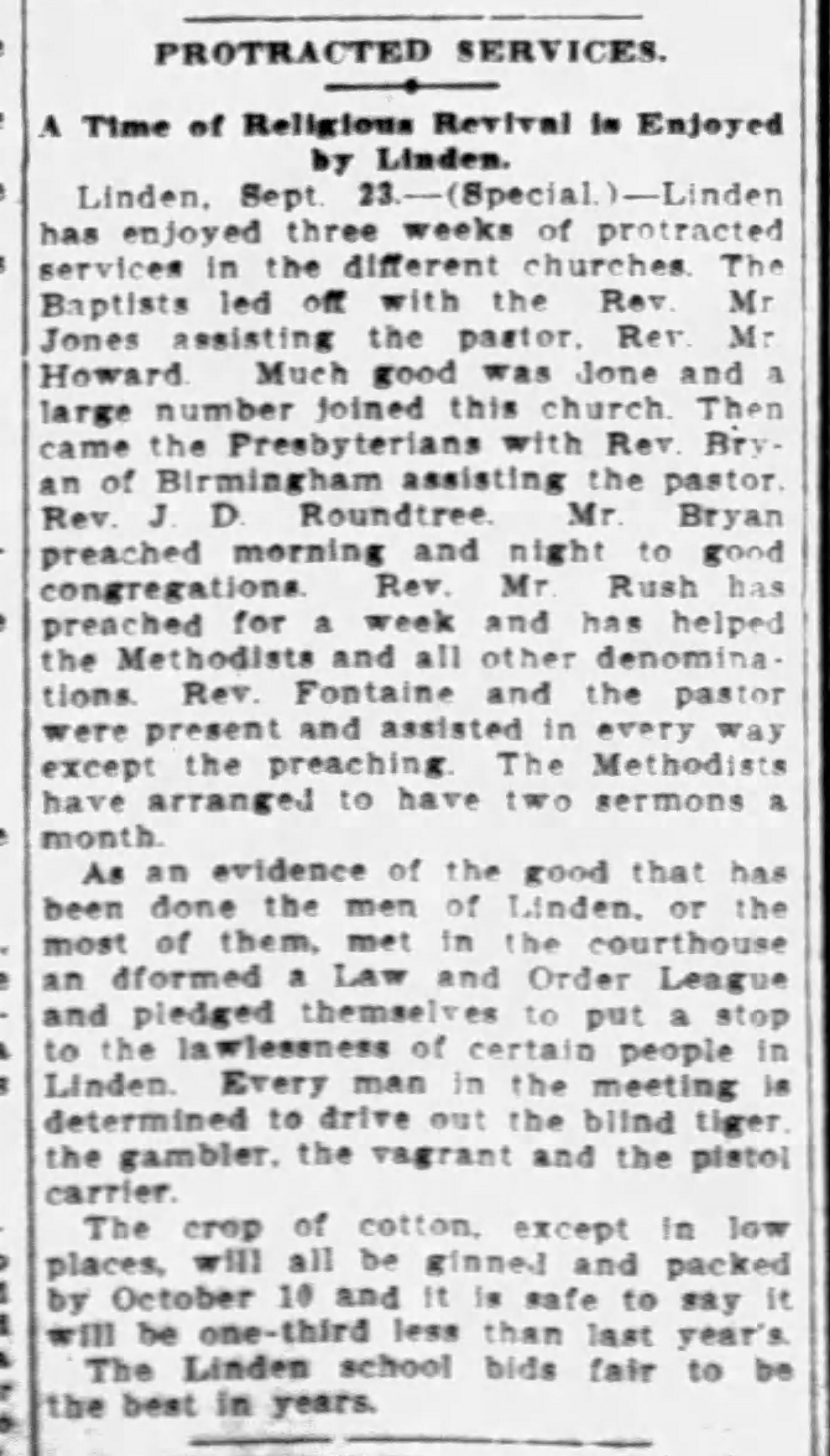 Protracted Services Linden